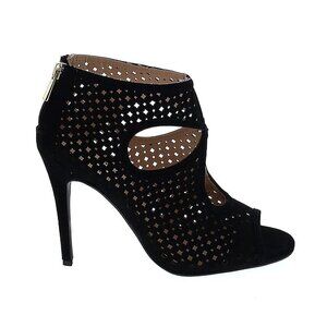 Anne Michelle Rapture Black laser cuout heels NEW 7.5